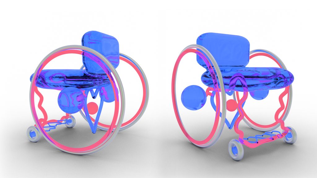 CG fantasy wheelchair